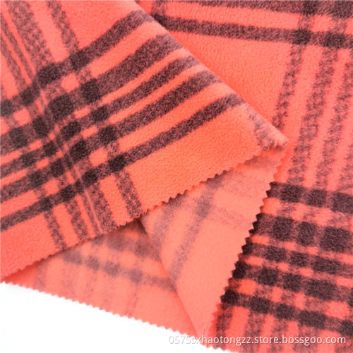 Dyed striped Plaid Printed Polar Fleece Women Fabric